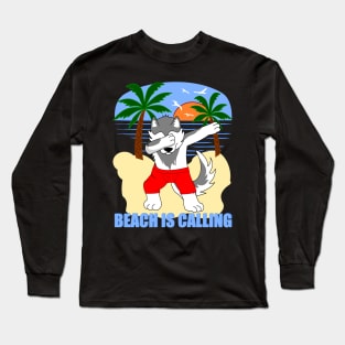 Summer Beach is calling Kids DAB Wolf Long Sleeve T-Shirt